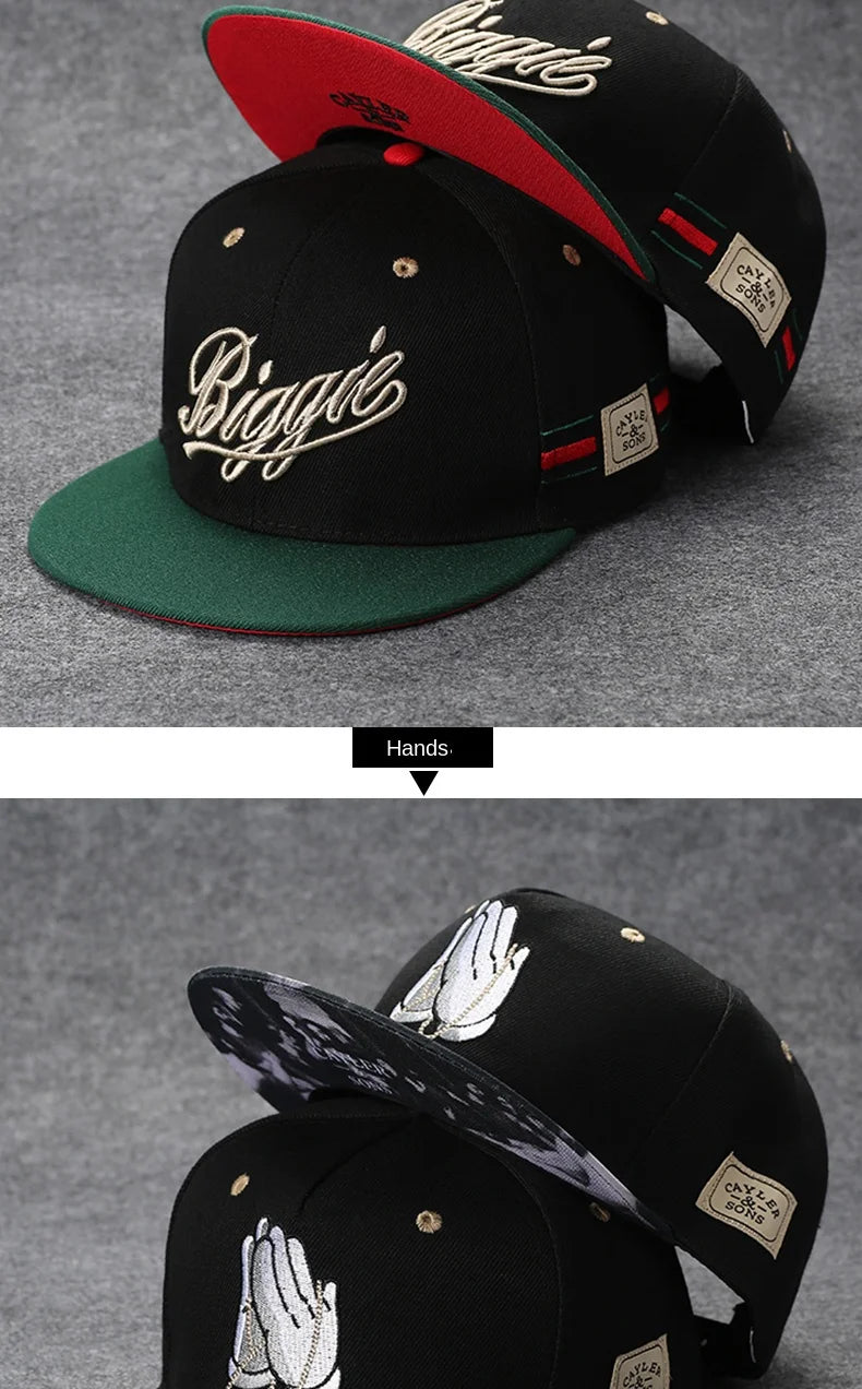 Men's Letter Embroidery Tide All-Match Flat Brim Baseball Cap Ladies Summer Hip-Hop Hat Outdoor Shade Adjustable Peaked Cap