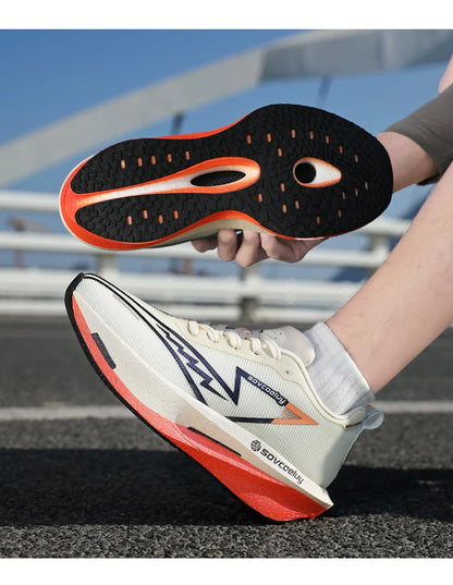Zapatillas de running con placa de carbono para maratón, deportivas, transpirables, ligeras, cómodas y antideslizantes para hombre y mujer
