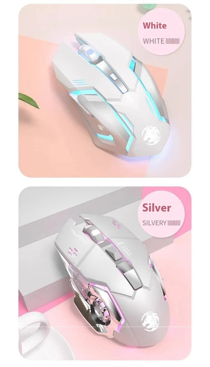 Frontline Wired Gaming Pink Mouse Silent Mechanical Esports Wireless Female Office Bluetooth Computer High Appearance Cute Girl