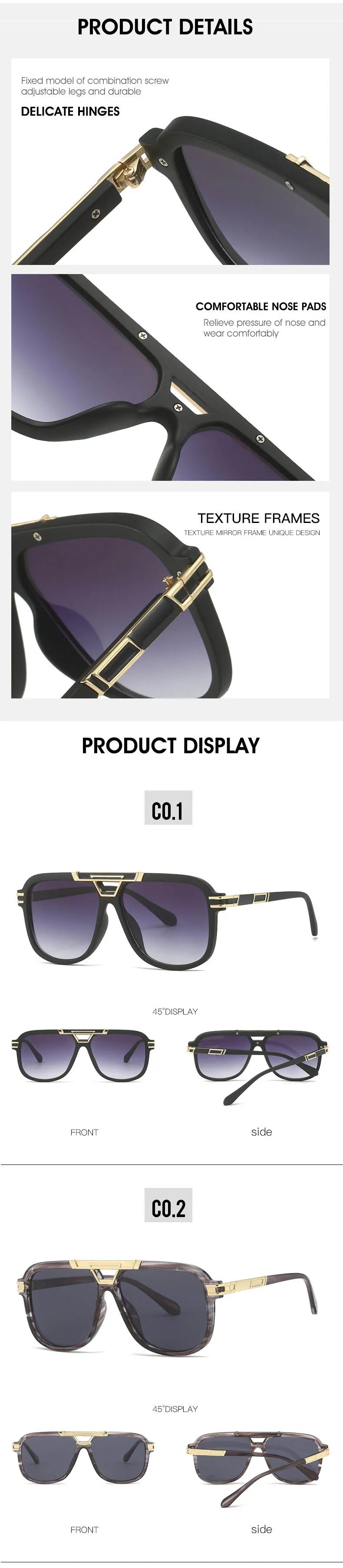 TANGOWO Mens Sunglasses Free Shiping Glasses Man Sunglass Eyewear Luxury Designer Lenses Women Lens New in Lunette Men Women's