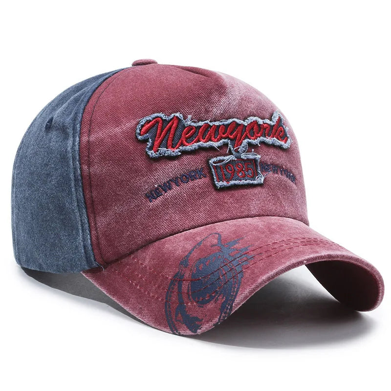 New Hat Spring and Summer European and American Sunscreen Baseball Cap Men's Washed Old Outdoor Casual Cap Women's Retro Sun Hat