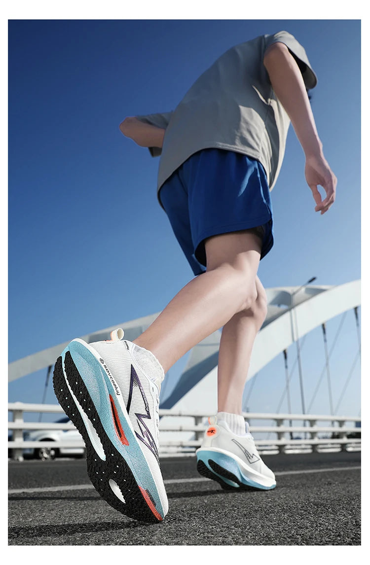 Zapatillas de running con placa de carbono para maratón, deportivas, transpirables, ligeras, cómodas y antideslizantes para hombre y mujer