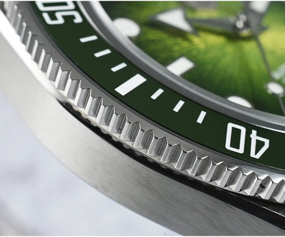 Relógio de mergulho de luxo para homem San Martin 40mm Miyota 9015, mostrador em esmalte sunburst, relógio de pulso mecânico automático, resistente à água 200m, SN0148