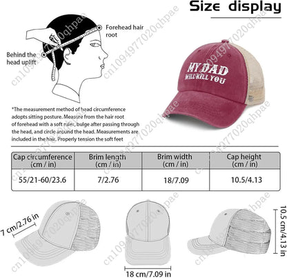 My Dad Will Kill You Hat Funny Trucker Hats Men Baseball Cap Funny Gifts