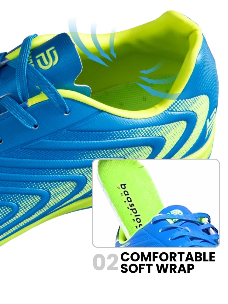 Baasploa Men's Professional Soccer Shoes Outdoor Anti-Slip Training Sport Shoes Male Light Leather Football Boots Chuteira Campo