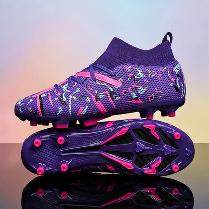 Chaussures de football pour hommes, chaussures de football professionnelles pour l'extérieur, chaussures de match de football, futsal, unisexe, respirantes, crampons d'entraînement, antidérapantes pour gazon