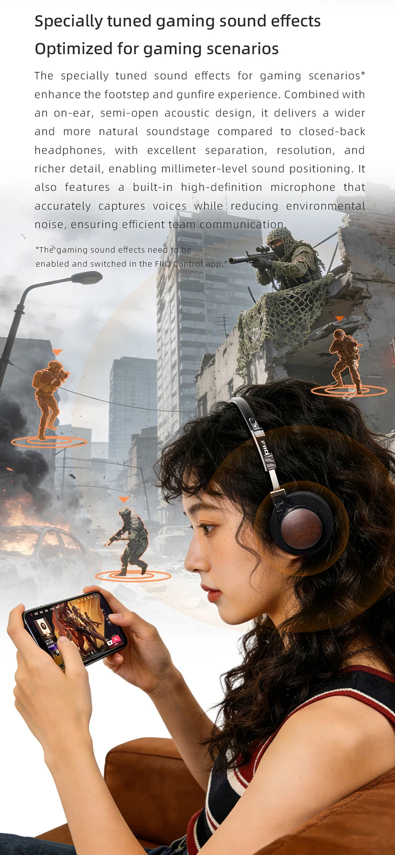Cuffie Bluetooth on-ear FIIO EH11 – Headset wireless Hi-Res LDAC con bassi potenti, batteria 30H, connessione a doppio dispositivo e design rétro leggero