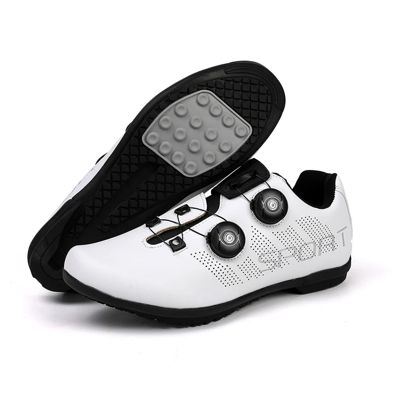 Ultra-Light Cycling Shoes, Breathable and Lightweight, SPD-Compatible Hard Soles for Road Mountain Bike Competition Training