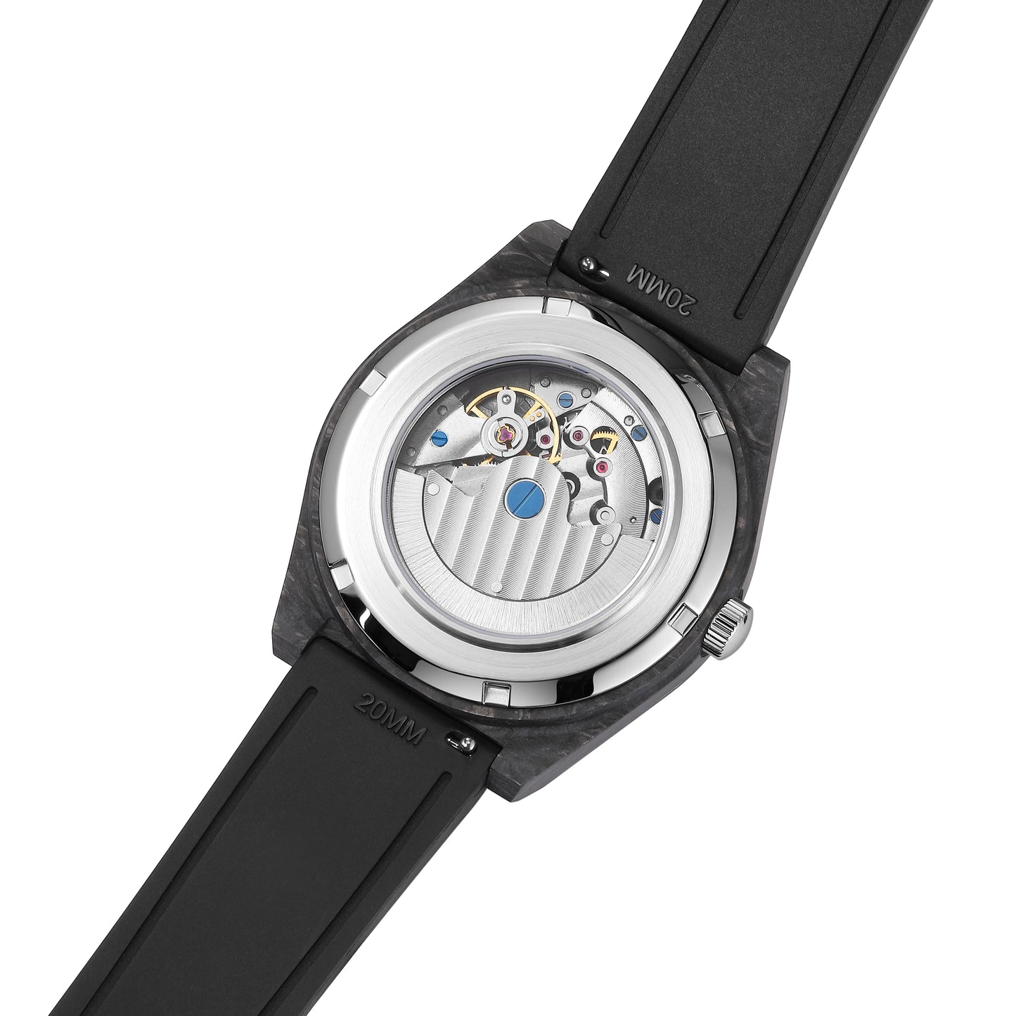TIME TOKEN Nuovo orologio subacqueo da uomo in fibra di carbonio luminosa da 40mm, automatico meccanico di lusso con calendario, vetro zaffiro, impermeabile 100m