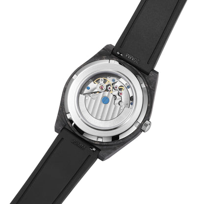 TIME TOKEN Nuovo orologio subacqueo da uomo in fibra di carbonio luminosa da 40mm, automatico meccanico di lusso con calendario, vetro zaffiro, impermeabile 100m