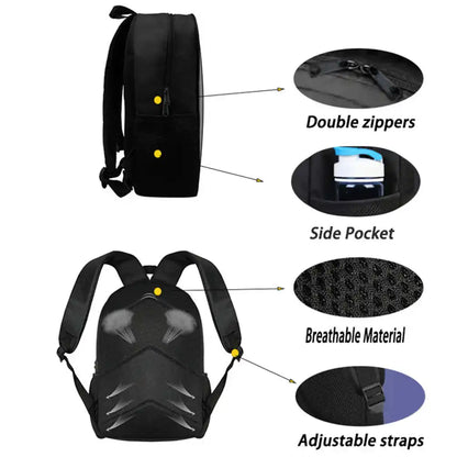 Fortnite Cartoon Backpack w/ Front Pocket & Pencil Case 2PCS - School Set for Boys Girls Age 5-8, Back to School Gift