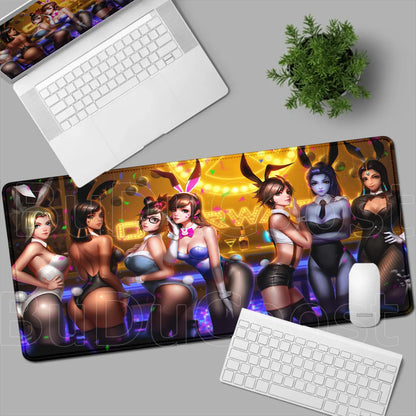Overwatch Gaming Anime Girl Large XXL Mouse Pad HD Printing Computer Keyboard Mats Laptop Office Rubber Soft Desk Rug 900x400 mm