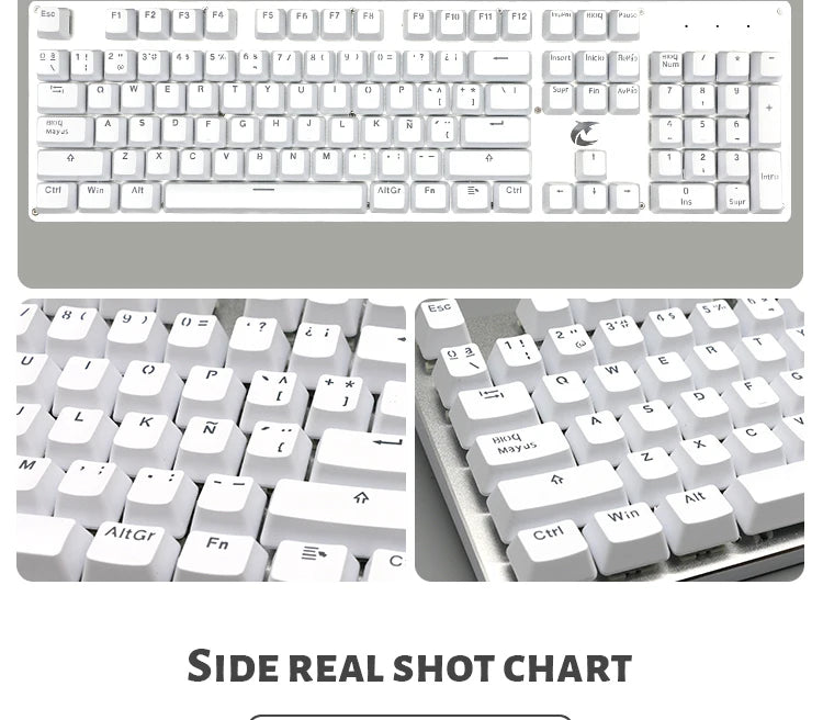 104 Teclas Keycaps Retroiluminadas Coreano Francês Russo Espanhol Alemão para Teclado Mecânico com Switch MX, Perfil OEM, Teclas ABS DIY