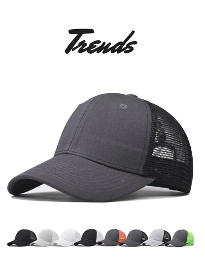 Baseball Cap Adult Net cap Shallow curved eaves Hat Unisex Summer hat Breathable hat shade Spring Autumn Cap Hip Hop Fitted Cap