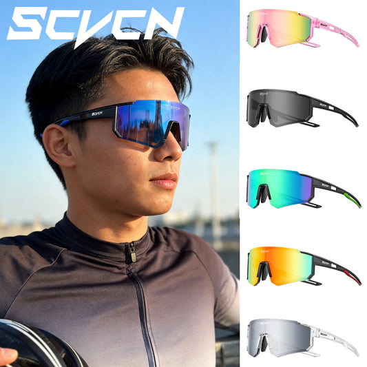 SCVCN Sunglasses for Women Cycling Glasses Bike UV400 Eyewear Sports MTB Outdoor Goggles Men Bike Sunglasses Multi Color Riding
