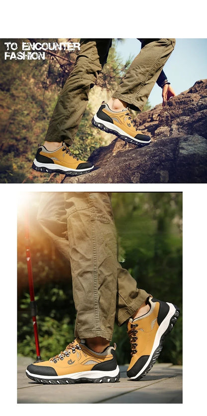 Men's EVA Hiking Shoes Waterproof Anti-Slip Leather Outdoor Sports Shoes for Camping Running Jogging 2025 New