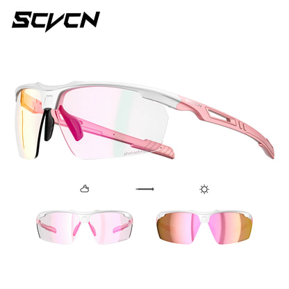 SCVCN-Polarized Cycling Glasses Running Sunglasses UV Protection Bicycle Sports MTB Road Bike Eyewear for Women Cycle Goggles