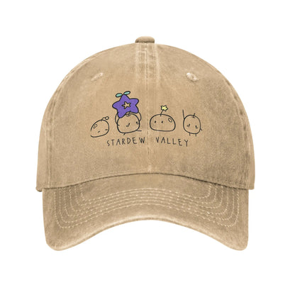 Game Stardew Valley Sun Baseball Cap y2k Funny Unisex-Teens Washed Hip Hop Hats Sun-Proof Design Outdoor Sport Snapback Cap Gift