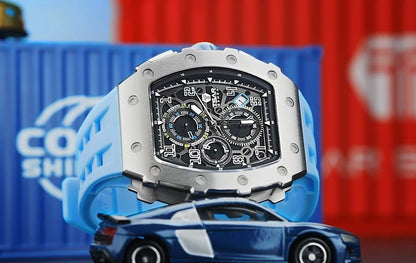 TSAR BOMBA New TB8204 Watch for Men, Japan Quartz Chronograph, 50M Waterproof Wristwatch, Fashion Sport Clock, Luxury Gift