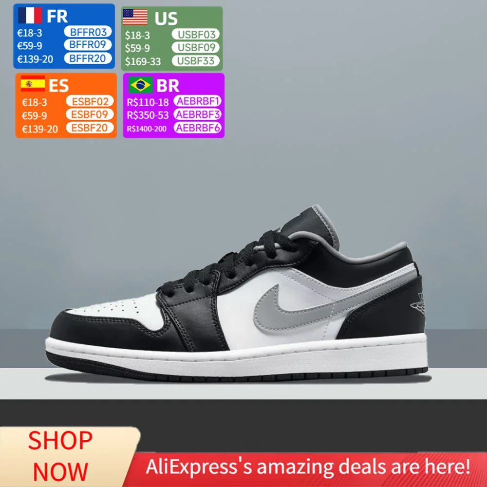 Nike Air Jordan 1 Low Unisex-Basketballschuhe, gedämpfter Komfort, leicht, für Sport und Freizeit 553558-040