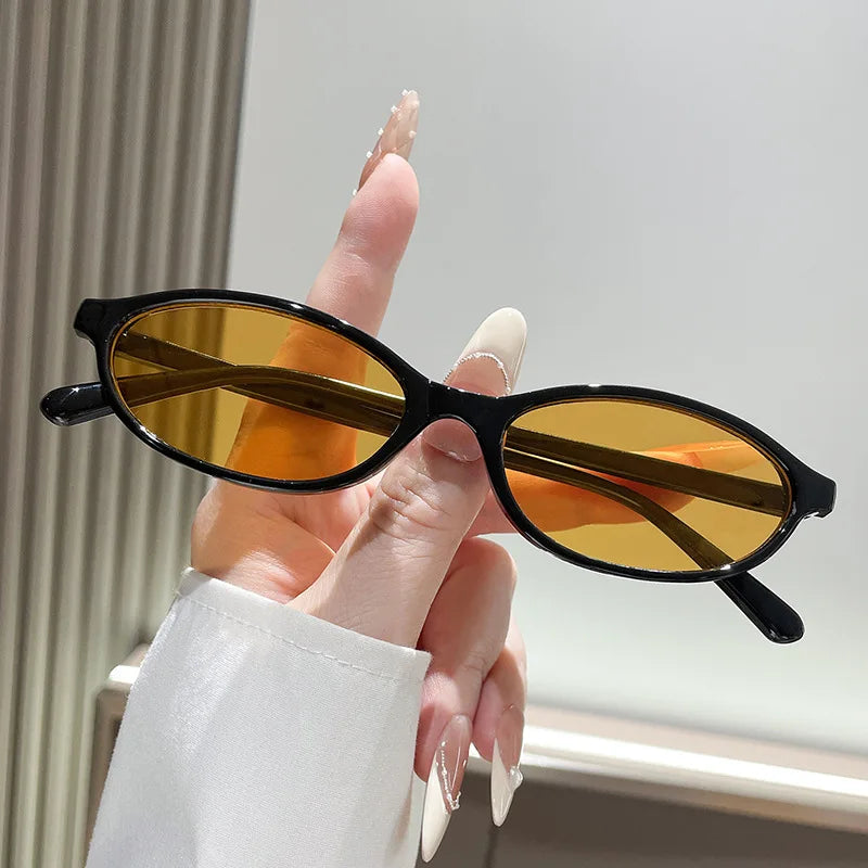 New Fashion Leopard Cat Eye Oval Women's Sunglasses Sunscreen Sun Glasses Female Retro Colorful Eyeglass UV Shade Glasses
