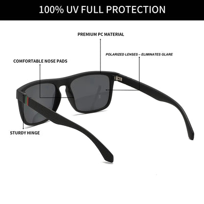3pcs Fantasy Square Polarized Sunglasses AntiGlare UV400 Glasses Brand Designer Summer Party Driving Fishing Christmas Gift