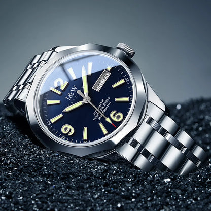 Reloj mecánico de lujo para hombre Reloj CARNIVAL de tungsteno, movimiento automático MIYOTA 8205, resistente al agua.
