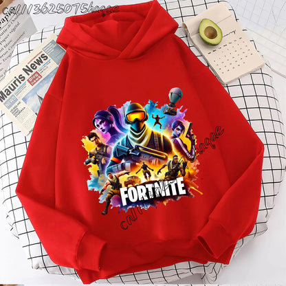Fortnites Kids  Hooded Coats Anime Fortress Night Sweatshirts Game Spring Autumn Hoodies Sportwear Children Clothes Gift