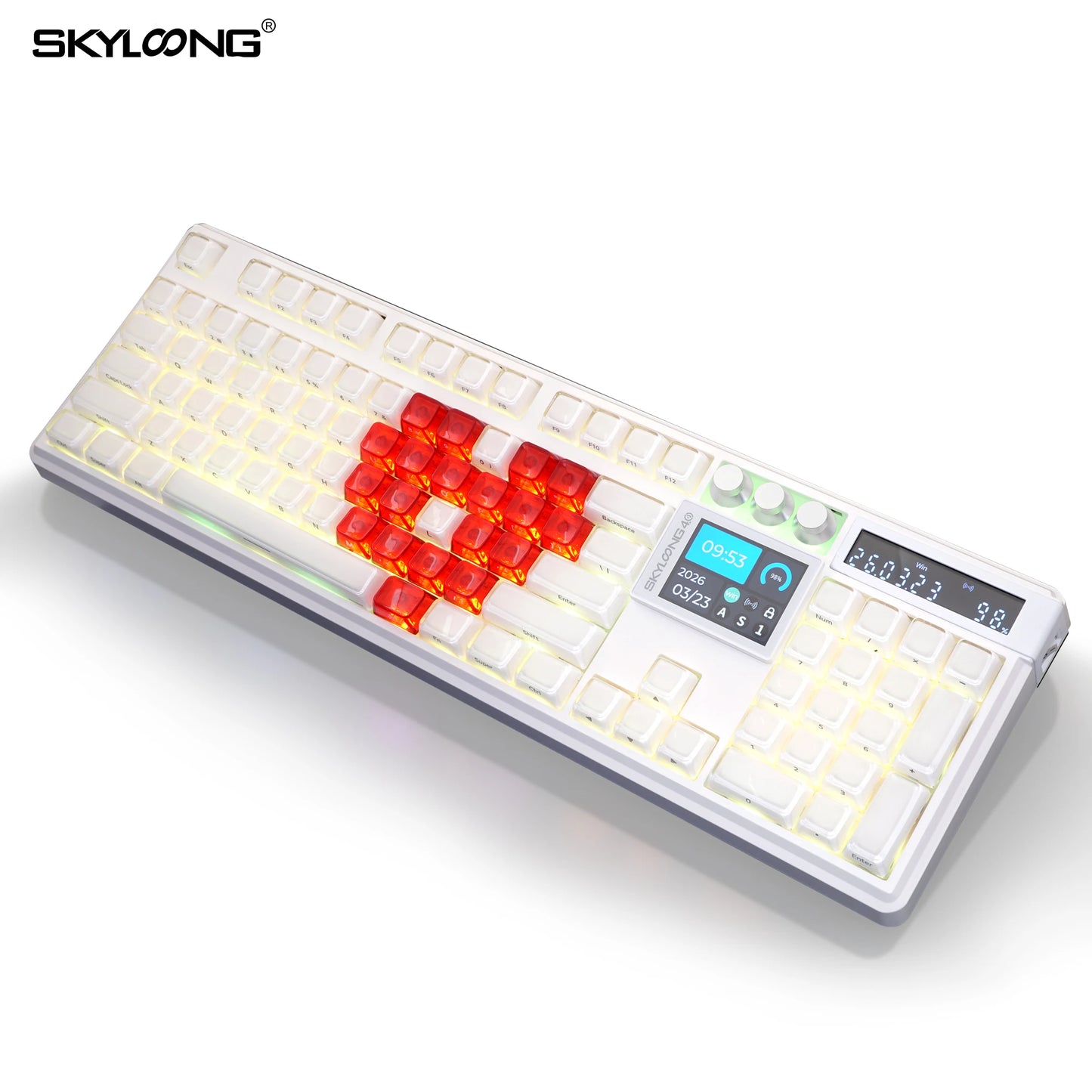 SKYLOONG GK104 Pro Wireless Mechanical Keyboard 100% Custom Keyboard Hot-Swappable Low-noise Switch for PC Gamer Office Accessories