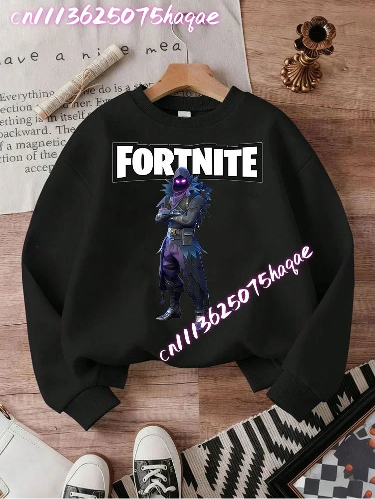 FORTNITED Children Long-sleeved Girls Streetwear Boys Baby Sweatshirt Pullover Sweatshirt Anime Fashion Kid Clothing Tops Gift