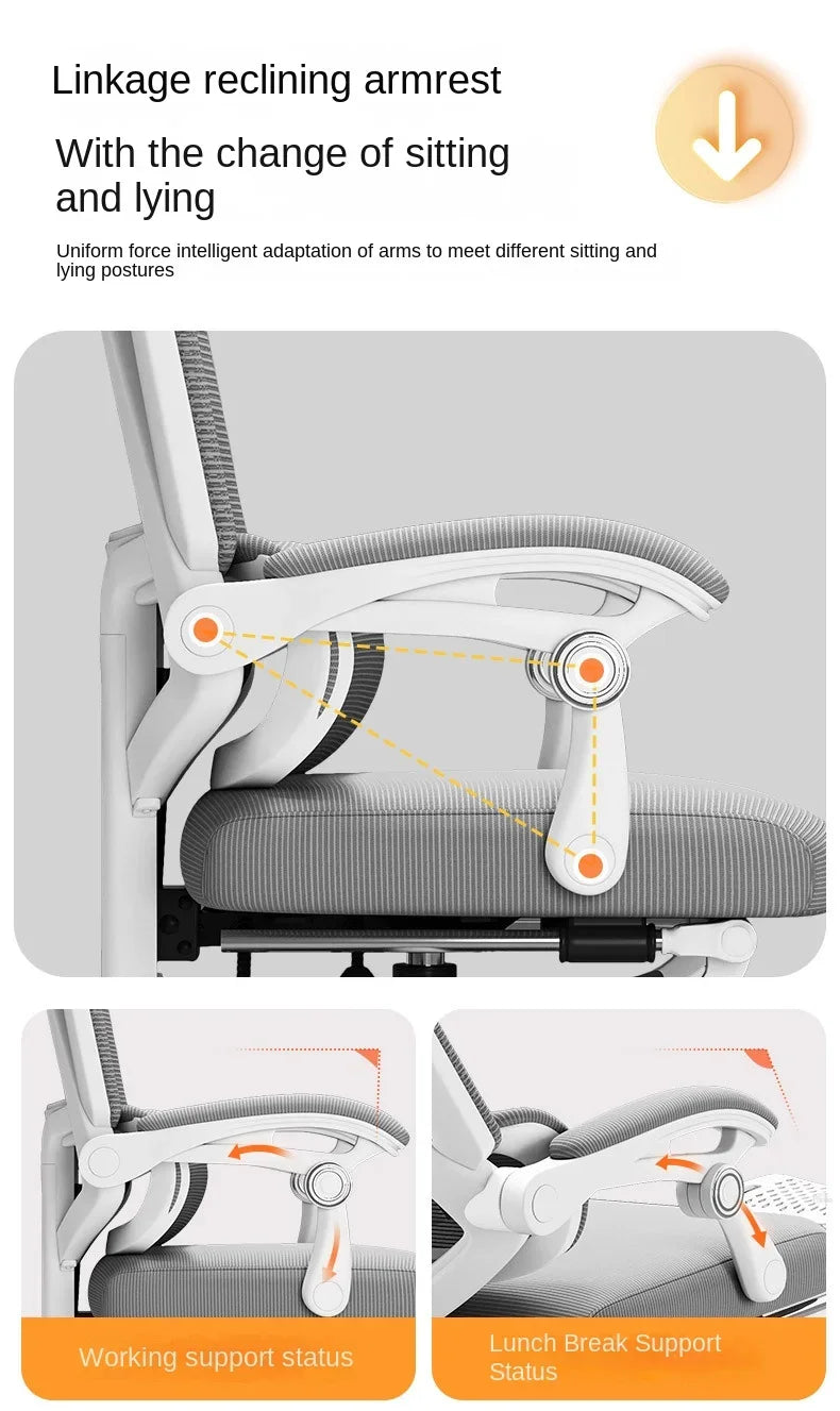 Ergonomic Mesh Office Chair with Lumbar Support, High Back Computer Desk Chair, Adjustable Comfortable Office Chair for Work, Gaming & Study