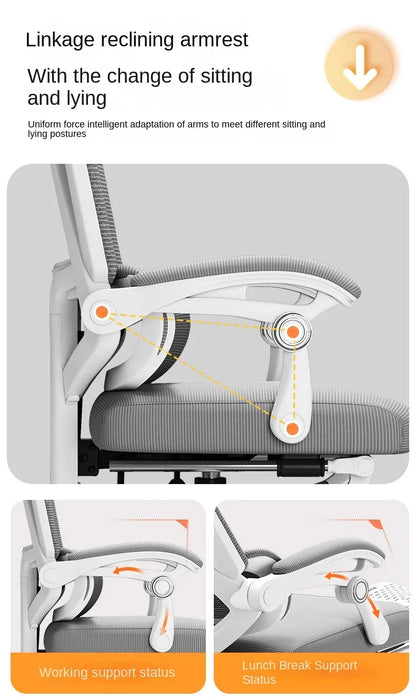 Ergonomic Mesh Office Chair with Lumbar Support, High Back Computer Desk Chair, Adjustable Comfortable Office Chair for Work, Gaming & Study