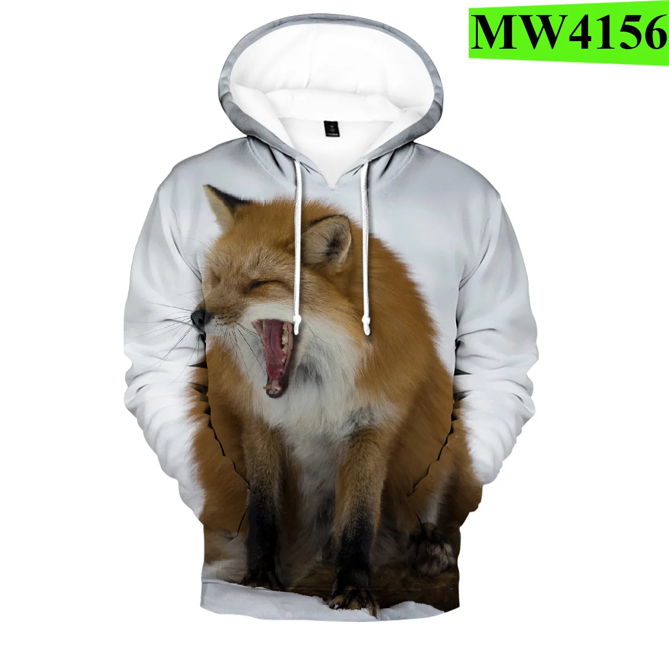 Beliebte Hip-Hop-Novelty-Hoodies und Sweatshirts mit komfortablem Fox-3D-Print für Herren/Damen und Erwachsene/Kinder, lässige Pullover