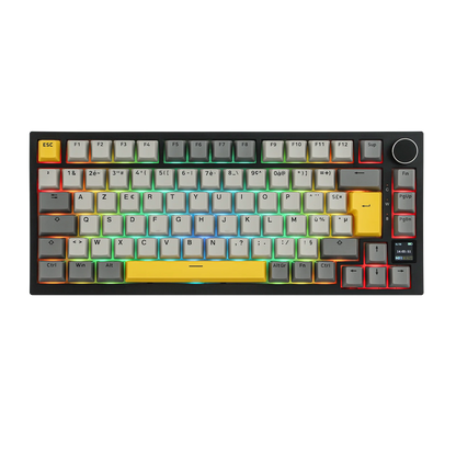 Distribución ISO-FR EPOMAKER X AJAZZ AK820 PRO 75% AZERTY francés, teclado mecánico hot-swap con cable/BT/inalámbrico 2.4GHz para Win/Mac/PC
