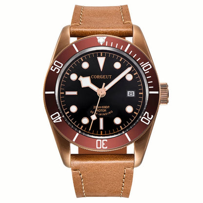 Luxury NH35A Corgeut 41mm Automatic Men's Watch PVD Case Sapphire Military Male 10BAR wim Watches Luminous Mechanical Wristwatches