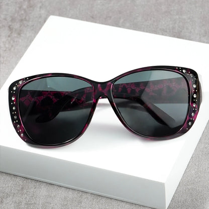 Rhinestone Fit Over Glasses Sunglasses Fashion Sun Glasses Fit Over GlitteringOversized Leopard Square Glasses