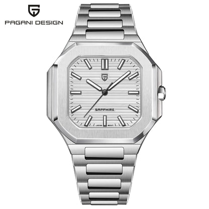 2026 New PAGANI DESIGN Square Quartz Luxury Watch for Men AR Sapphire Mirror Japan Movt Man Watch Luminous 316L All Steel Watch