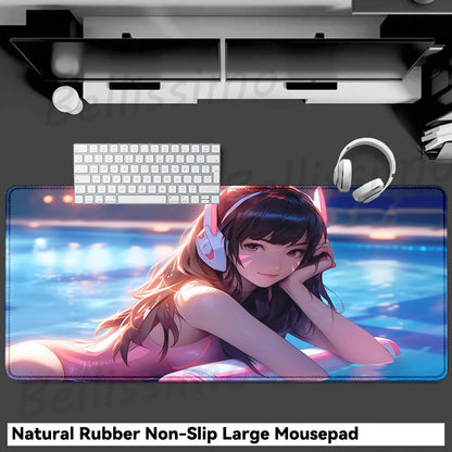 Gaming Accessories Overwatch D.Va Mouse Pad Large Keyboard Mousepad PC Cabinet Deskmat XXL Extended Mats Gamer Mousepad