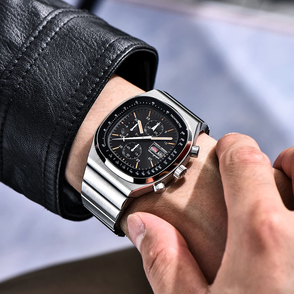 PAGANI DESIGN New 40mm Men‘s Quartz Watches Japan Miyota Movement Sapphire Stainless Waterproof Luminous reloj hombre PD1819