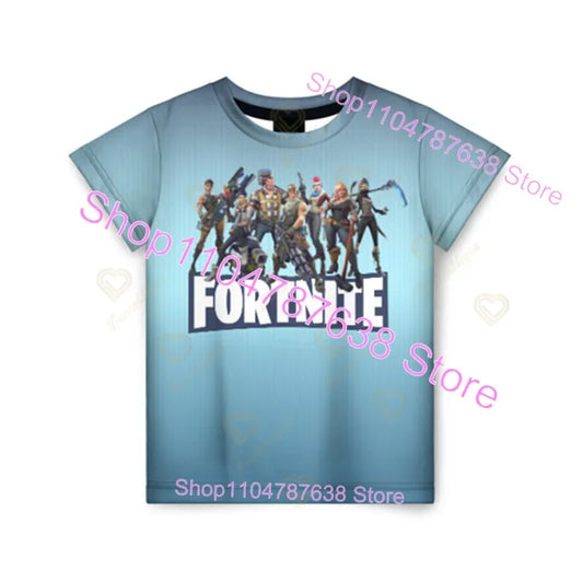 Peely Fortnite T-Shirt Round Neck Summer Short Sleeve Battle Royale Streetwear Top for Casual Wear
