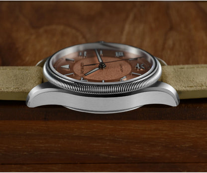 San Martin 39.5mm Retro Chinese Characters Indices Dial Men Pilot Watch YN55 100M Waterproof BGW-X1 Luminous SN0033C
