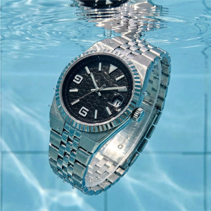 Custom Pilot Watch NH35 Automatic Mechanical Men's Watch Sapphire Crystal Luminous 100M Water Resistant Cushion Case Dive Watch