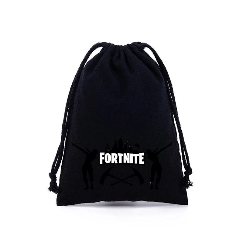 Sacche con coulisse Fortnite per bambini e bambine, stampa cartoon anime, grande capacità, borse portaoggetti, tote bag e borsetta, nuovo grazioso regalo di compleanno