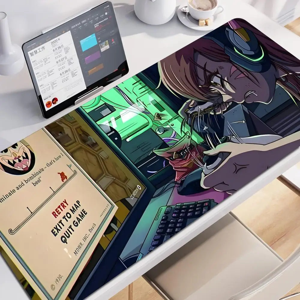 Anime-tyylinen pelityttö Overwatch -suuri hiirimatto 900x400 kannettavalle ja toimistoon, kuminen pehmeä pöytämatto, tietokoneen näppäimistölle, HD-painatus, XXL-hiirimatto