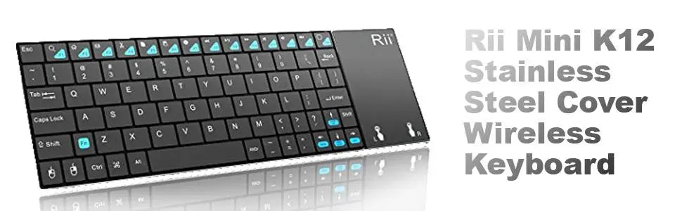 Tastiera wireless russa spagnola inglese francese Rii K12+/i12+ Mini Keyboard con touchpad mouse per Android laptop PC TV Box