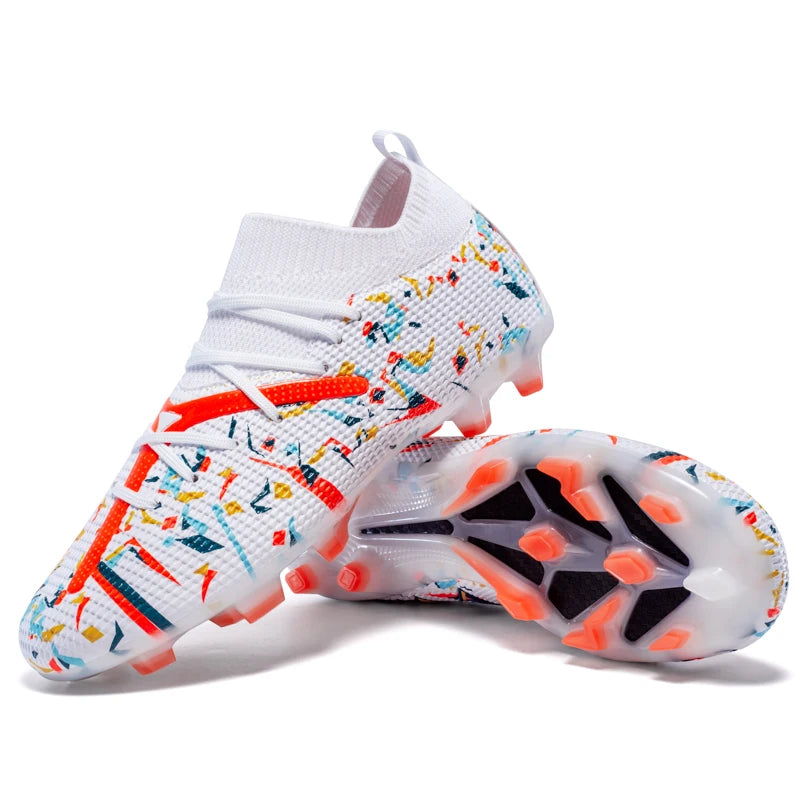 Chuteiras de Futebol Profissionais para Homem em Malha Respirável, Chuteiras Antiderrapantes Rápidas, Sapatilhas de Moda para Relva Artificial, Sapatos de Futebol Masculinos