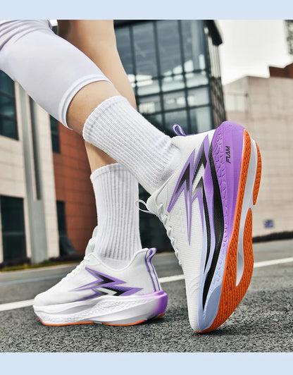 Sports Running Shoes Specialty Marathon Men Breathable Lightweight Carbon Board Women's Comfortable Athletic Nonskid Sneakers
