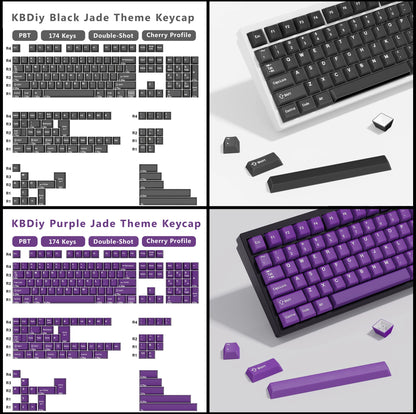 KBDiy 174 tasti/set keycap PBT GMK Apollo double shot minimalisti profilo ISO Cherry per tastiera meccanica da gaming compatibile MX