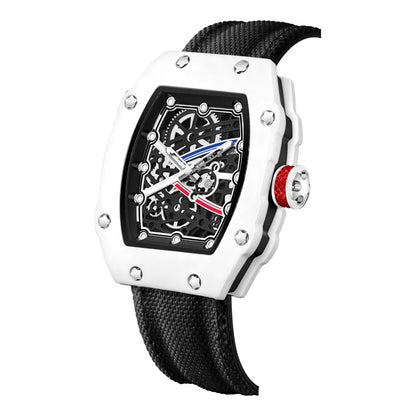 Nuovo orologio da uomo al quarzo ultra sottile a forma di tonneau, best seller di moda, orologio da uomo di marca, orologio di lusso al quarzo
