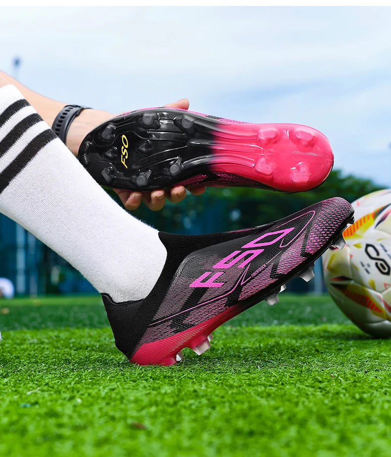 New Men's Football Boots, Non-Slip Boys' Soccer Shoes, Grass Cleats, High-Quality Match Sneakers, Hot-Selling Outdoor High-Top Light Boots